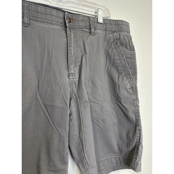 Weatherproof Ripstop Fabric Chino Shorts Men 34 Gray Pockets Stretch Gorpcore - Picture 3 of 11